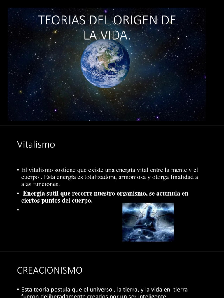 10 Teorías sobre el Origen de la Vida | PDF | Abiogénesis | Vida