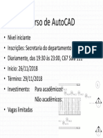 Cartaz Curso de CAD Pronto Benchmark For CAD Course