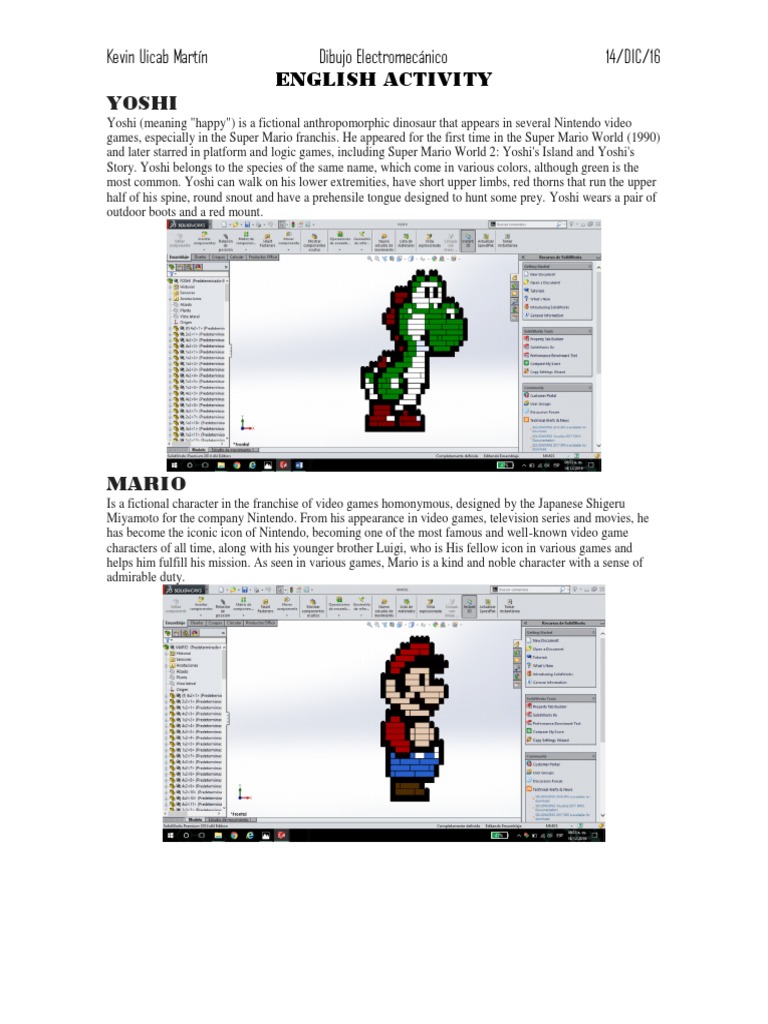 Yoshi and Mario: Nintendo Characters Overview | PDF