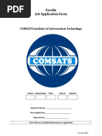 Faculty Job Application Form 130415