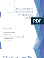 National Press Foundation Presentation On Reporting On Aging Issues