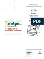Instrucciones Fotometro Multiparametrico Analisis Aguas Hi83200 PDF