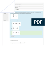 Cuestionario Fórmulas de Derivación vs Fórmulas Diferenciales