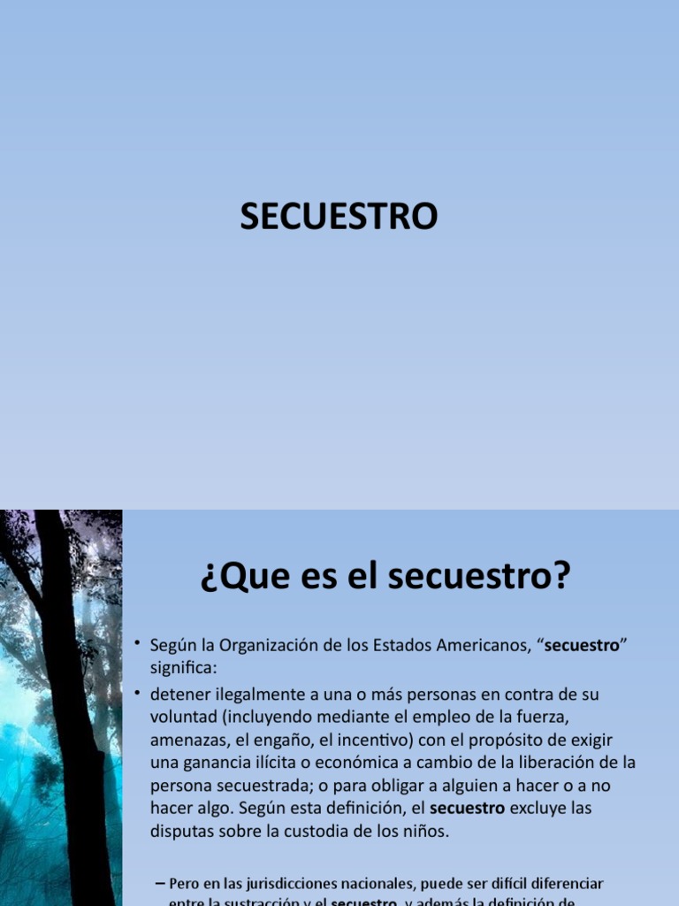 Definición y tipos de secuestro | PDF | Secuestro | Sicología