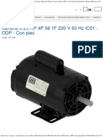 General 025 HP 4P 56 1F 220 V 50 HZ IC01 - ODP - Con Pies Motor de Chapa de Ac
