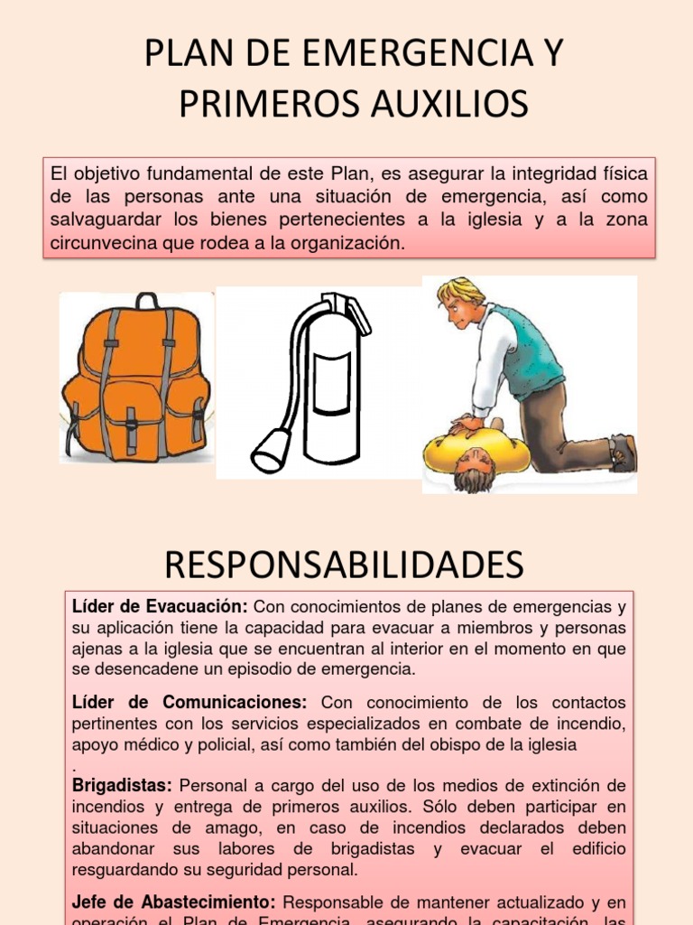Plan de Emergencia y Primeros Auxilios | PDF | Primeros auxilios ...