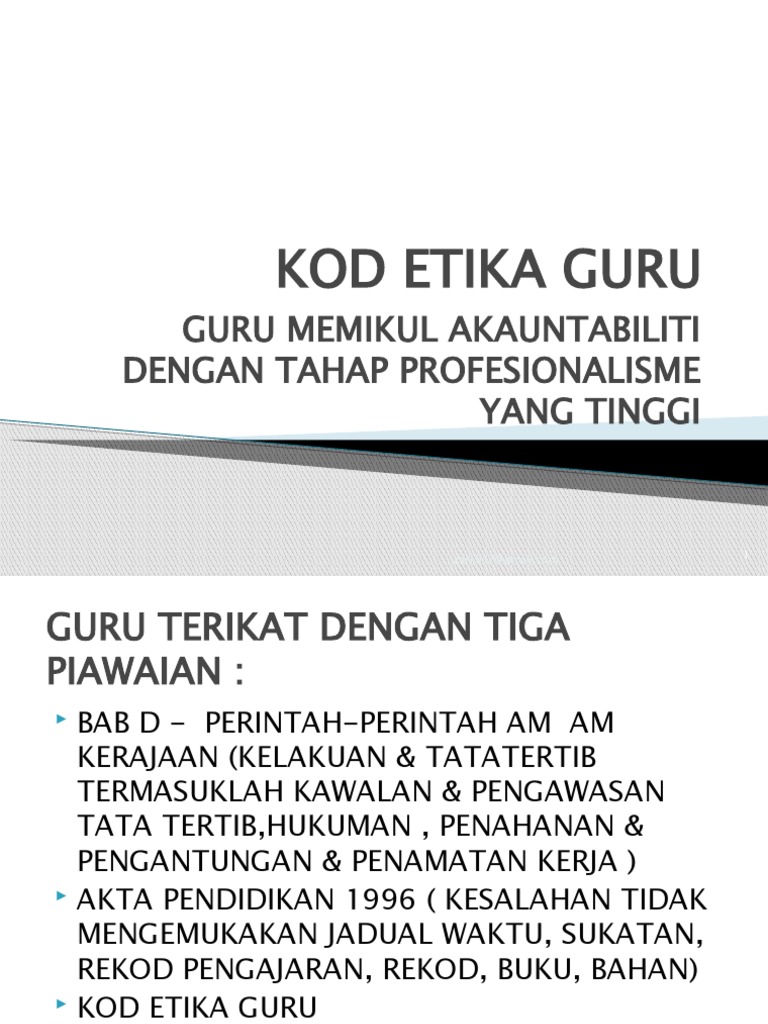 Kod Etika Guru Pdf