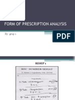 Form of Prescription Analysis