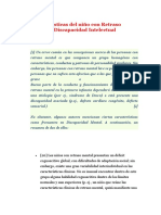 Características Del Niño Con Retraso Mental o Discapacidad Intelectual