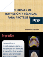 Materiales de Impresión y Técnicas para Prótesis Fija