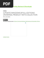 Windows XP All Editions Universal Product Keys Collection