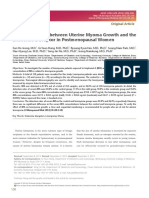 The Relationship Between Uterine Myoma Growth and The Endocrine Disruptor in Postmenopausal Women