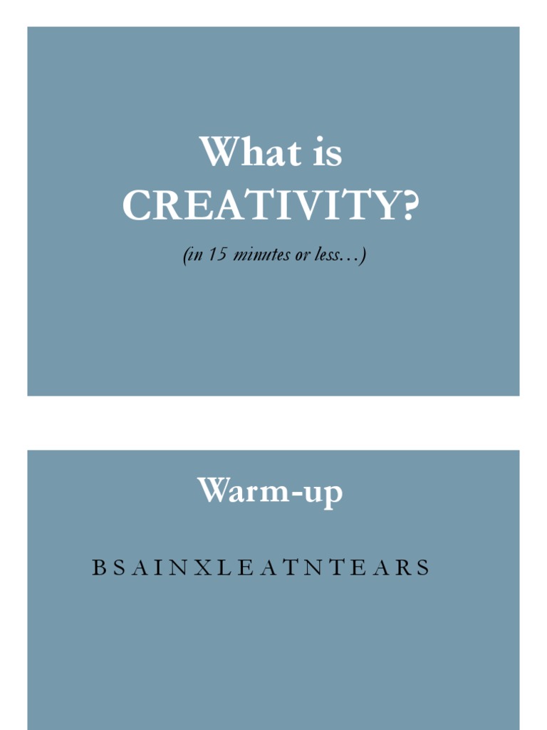 Creativity Graham Wallas Creativity Motivation