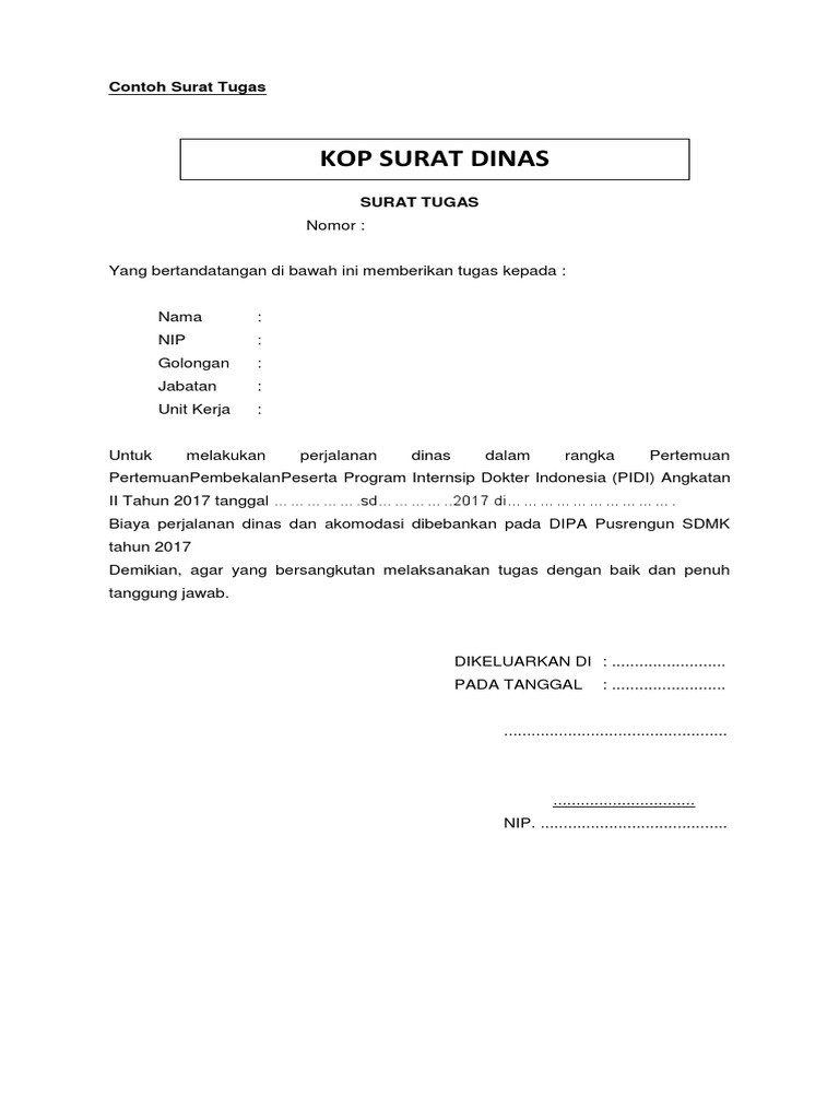 Surat Tugas Pendamg