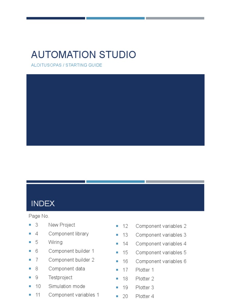 Automation Studio Starting Guide PDF Switch Valve