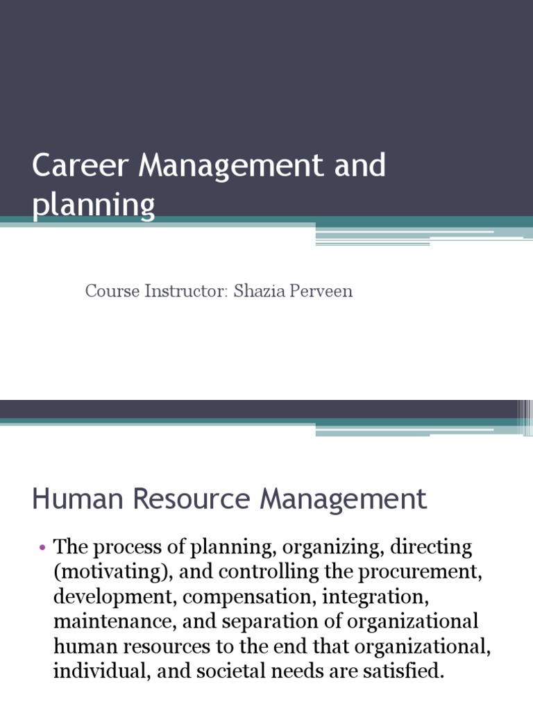 HR Management & Career Planning | PDF | Human Resource Management ...