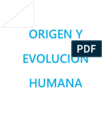 Origen y Evolucion Humana