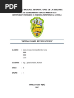 Interacciones Entre Especies