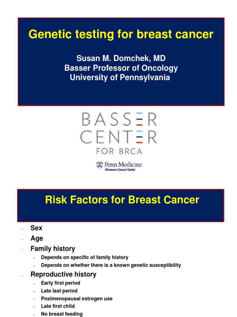 Genetic Testing For Breast Cancer ZT | PDF | Breast Cancer | Cancer