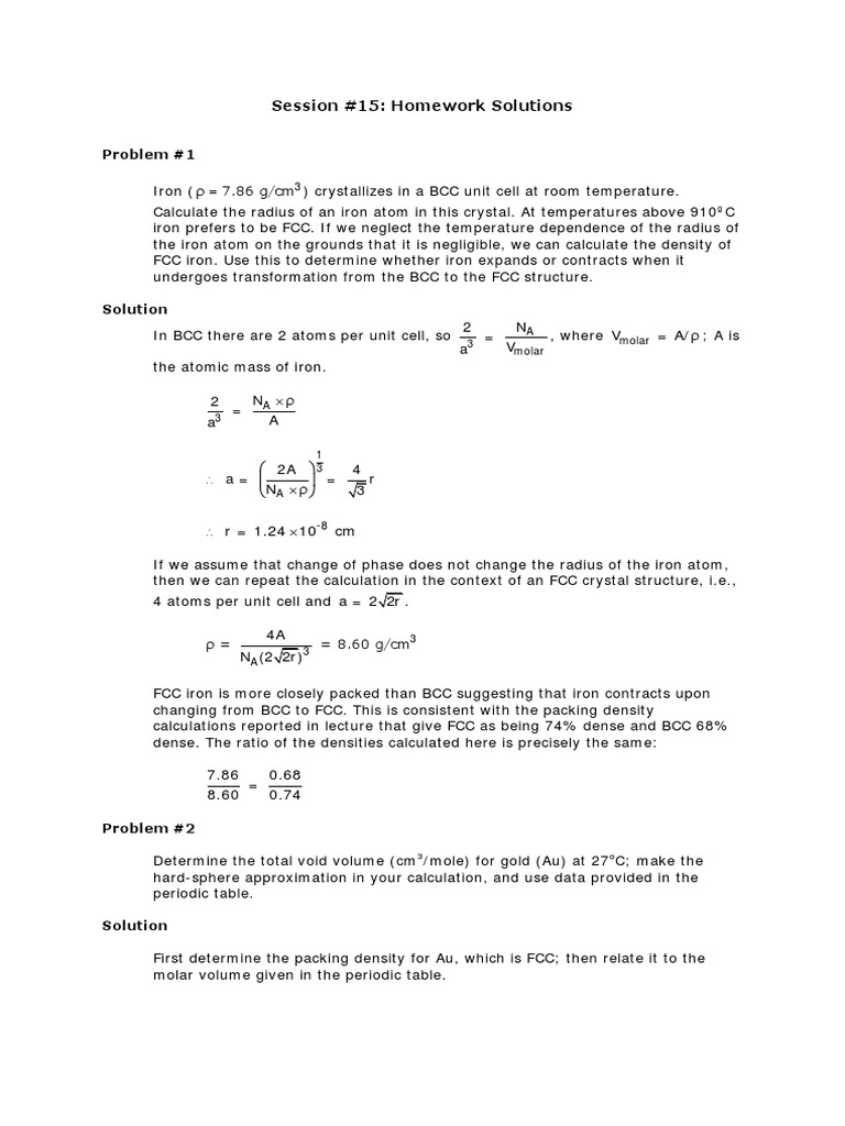 Atomic Properties of Metals and Crystals | PDF | Crystal Structure ...