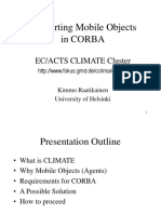 Supporting Mobile Objects in Corba: Ec/Acts Climate Cluster
