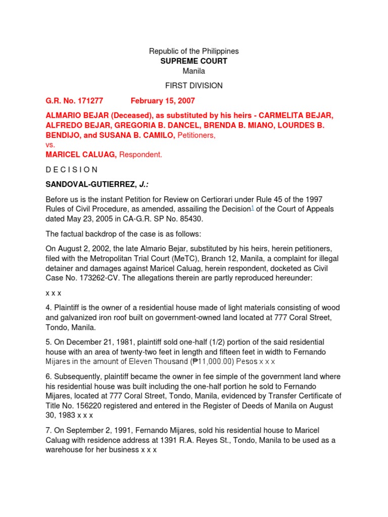 Unlawful Detainer Case Review | PDF | Eviction | Lawsuit