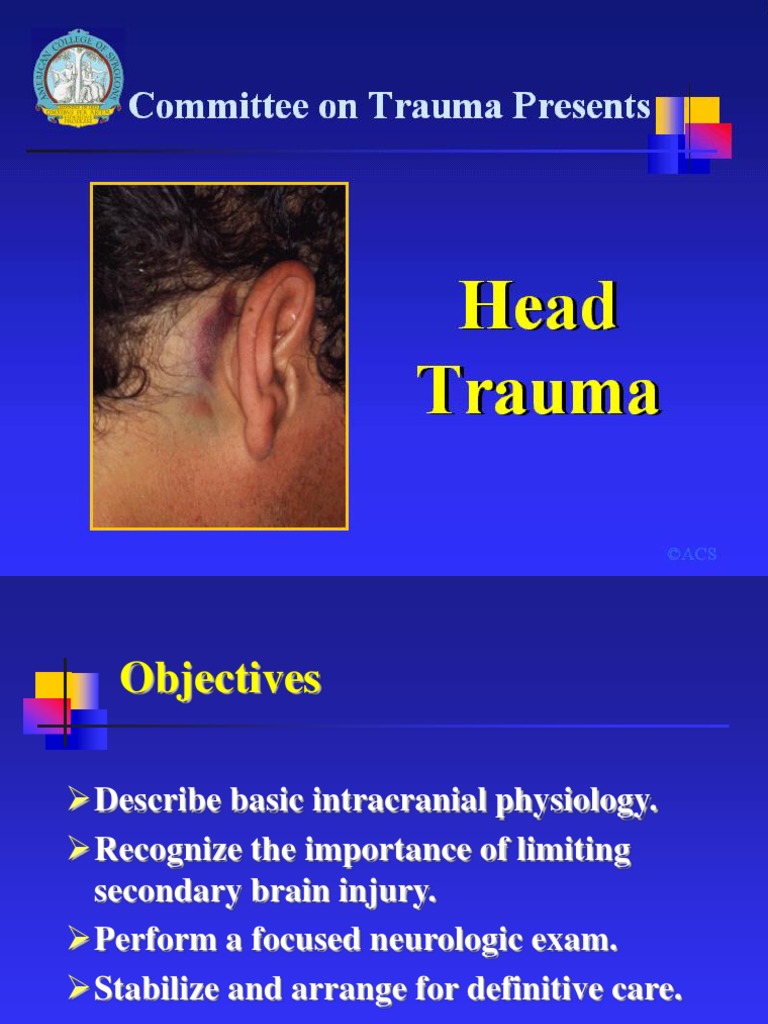 Chapter 6, Head Trauma Traumatic Brain Injury Neurosurgery