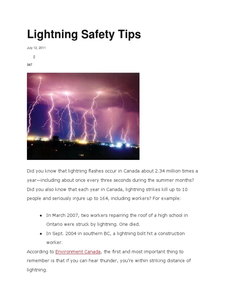 Essential Lightning Safety Guidelines | PDF | Lightning | Thunderstorm