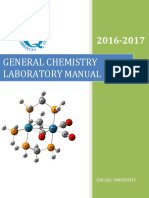 General Chemistry Lab Manual