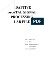 Adaptive Digital Signal Processing Lab File