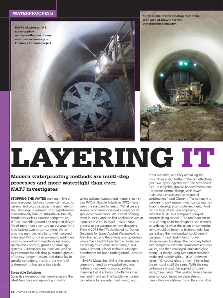 Sprayed Waterproofing PDF | PDF | Tunnel | Concrete
