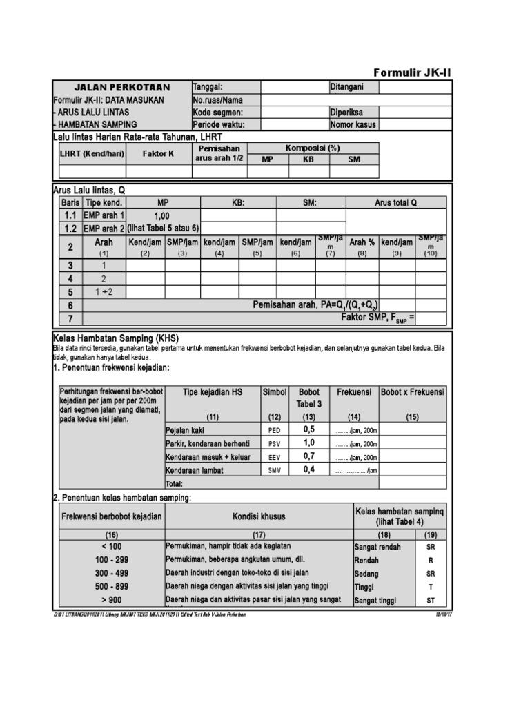 Formulir JK 2 | PDF
