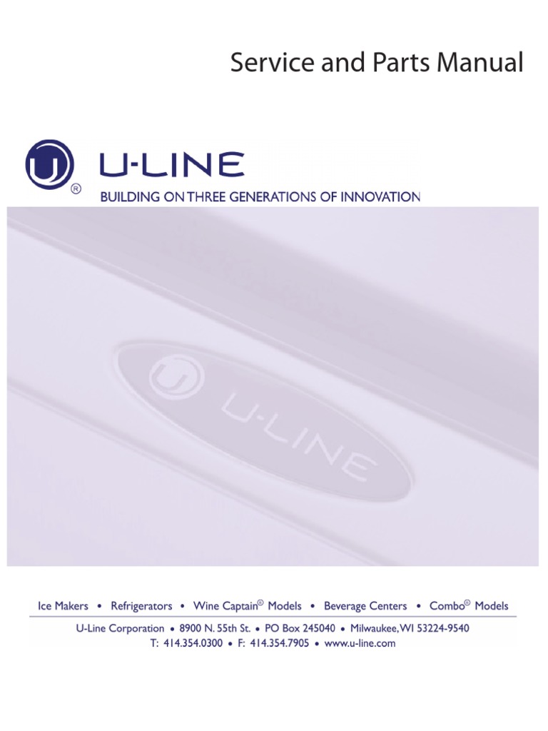 ULine Refrigerator Service Manual PDF Refrigerator Relay