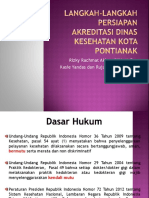 Langkah-Langkah Persiapan Akreditasi Dinas Kesehatan Kota Pontianak