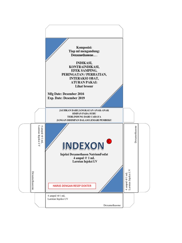 Desain Kemasan Injeksi Dexamethasone | PDF