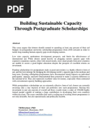 Building Sustainable Capacity Through Postgraduate Scholarships (Till Bruckner) CONCEPT
