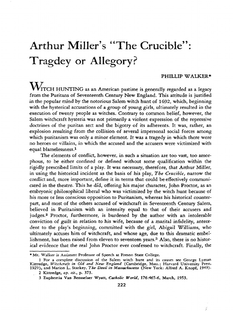 The Crucible Tragedy
