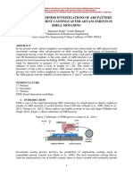 Surface Roughness Investigations of Abs Pattern Based Investment Castings After Advancements in Shell Moulding