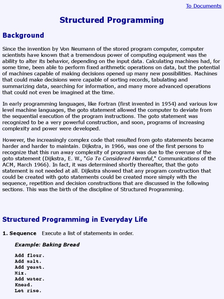 Structured Programming | PDF | Programming Language | Computer Program