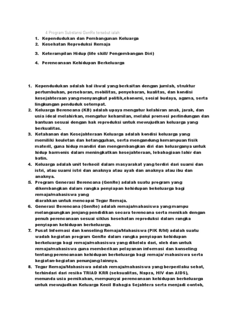 4 Program Substansi Genre