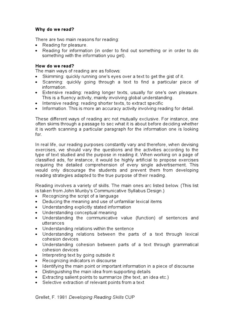 Strategies for Developing Reading Skills | PDF | Cognition | Semiotics