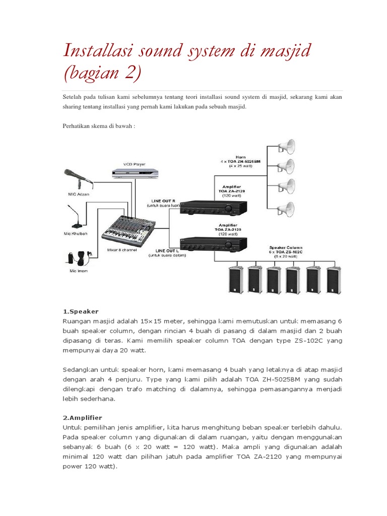 Installasi Sound System