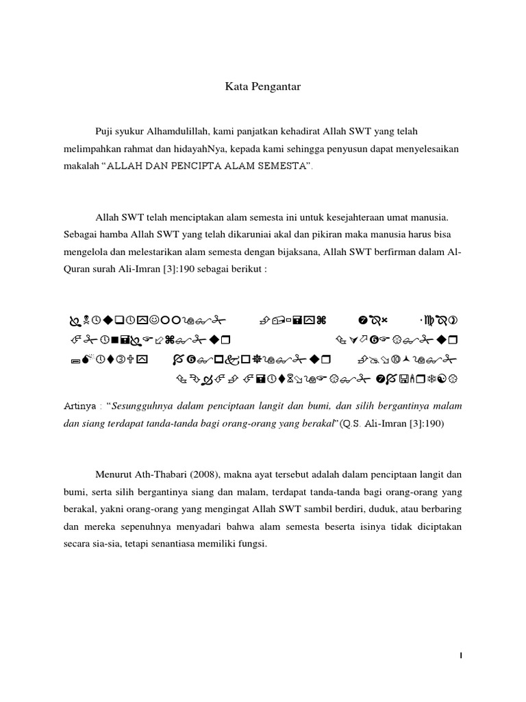 Allah Dan Pencipta Alam Semesta Pdf