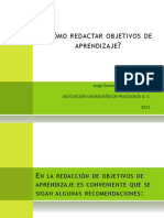 Como Redactar Objetivos de Aprendizaje