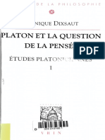 Platon Et La Question de La Pensée