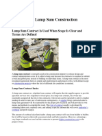 Lump Sum Construction Contracts Explained: Advantages and Disadvantages