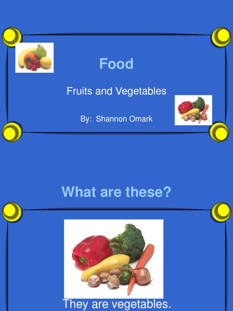 Fruits and Vegetables Identification Guide PDF