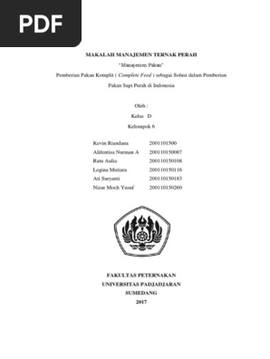 Makalah Manajemen Ternak Perah