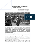 Primera Declaración del PC de Chile luego del Golpe Fascista, Iván Ljubetic