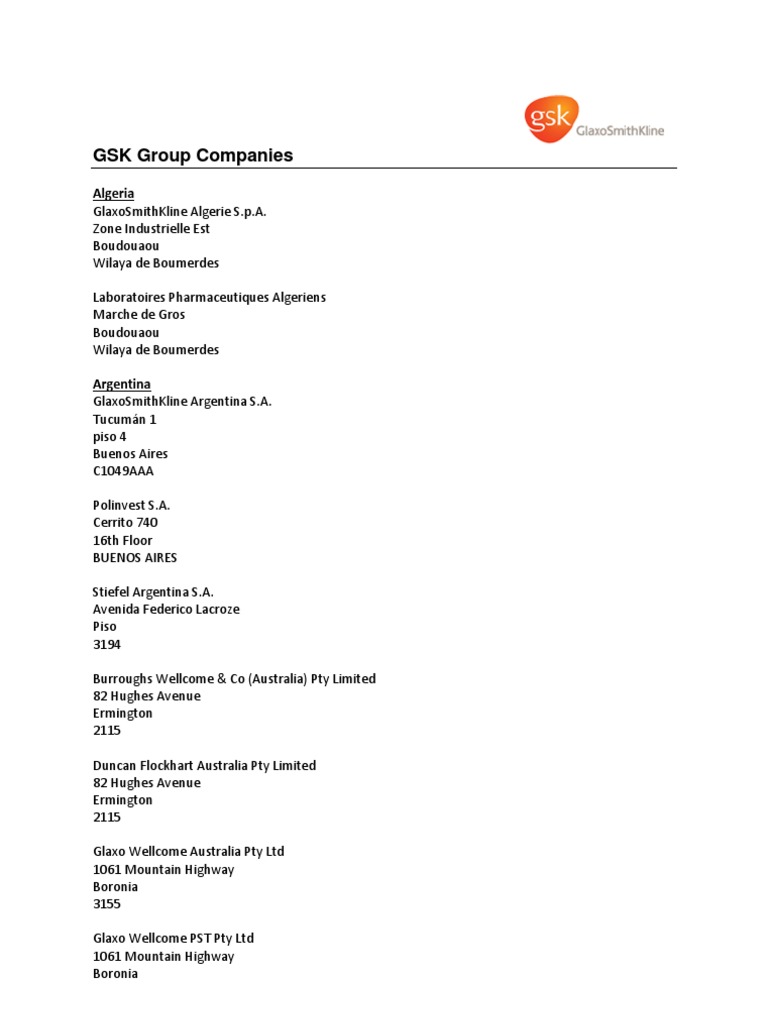 Gsk Group Companies